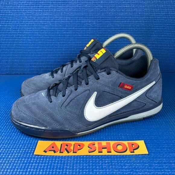 🔴 NIKE 5 GATO Special Barcelona Men Size 7 Blue Indoor Soccer Cleats 524397-416 - Picture 1 of 8